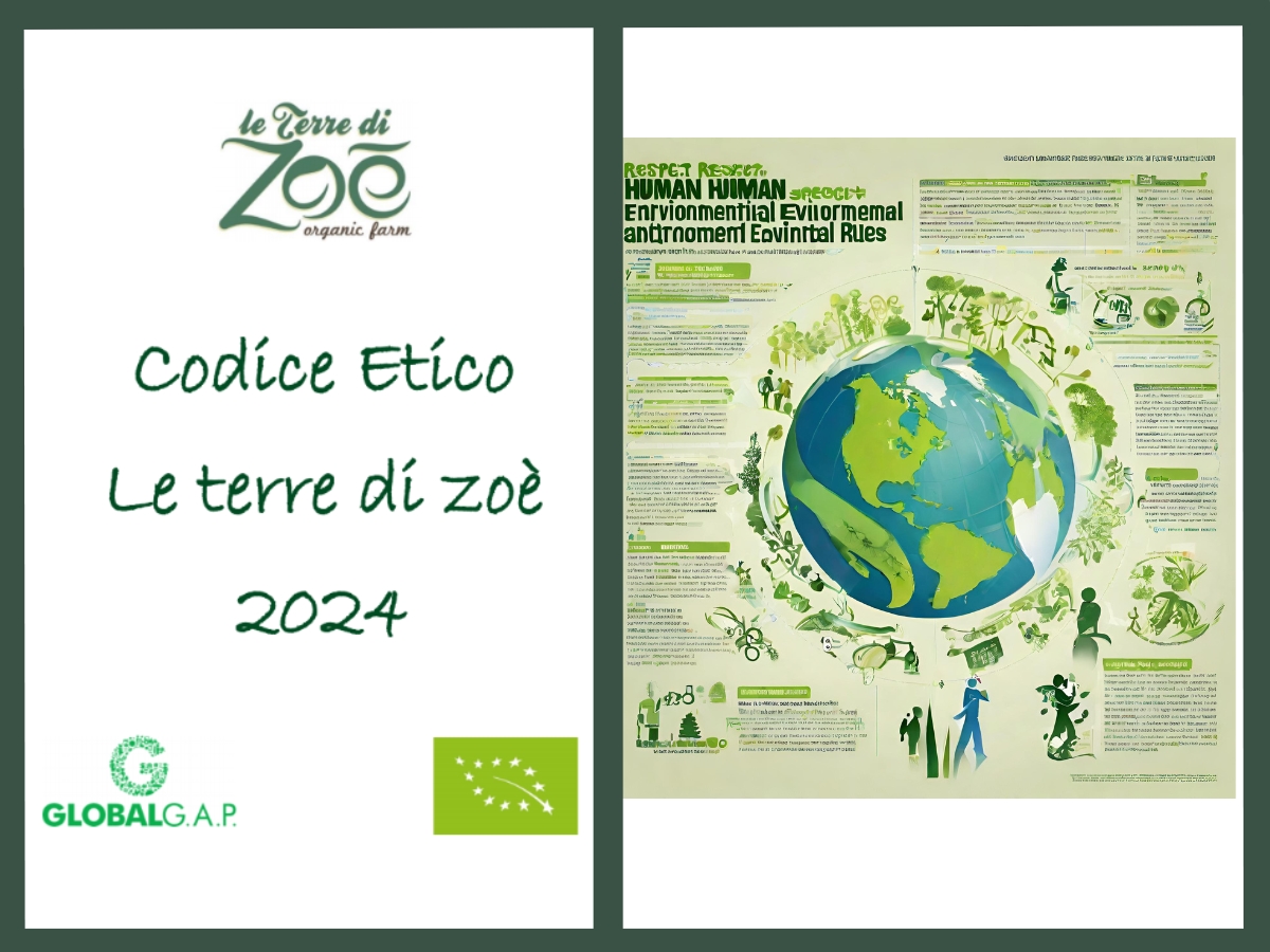 Codice Etico FY'24: Rilasciato il codice Etico di Le terre di zoè Le terre di zoè