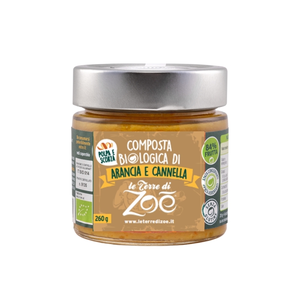 Compotes Biologique Italienne Orange et Cannelle